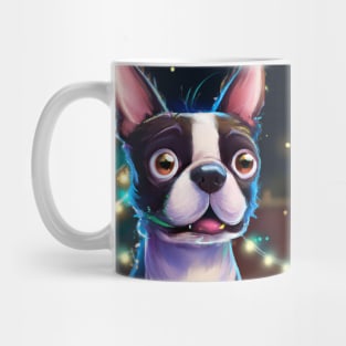 Cute Boston Terrier Drawing Mug